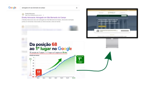 site na primeira pagina do google
