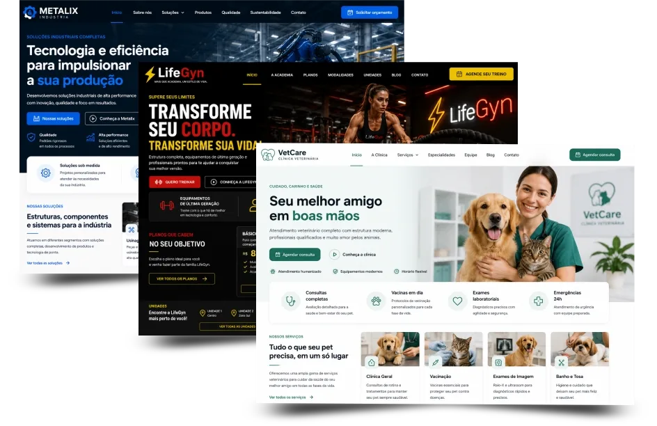 paginas de sites profissionais