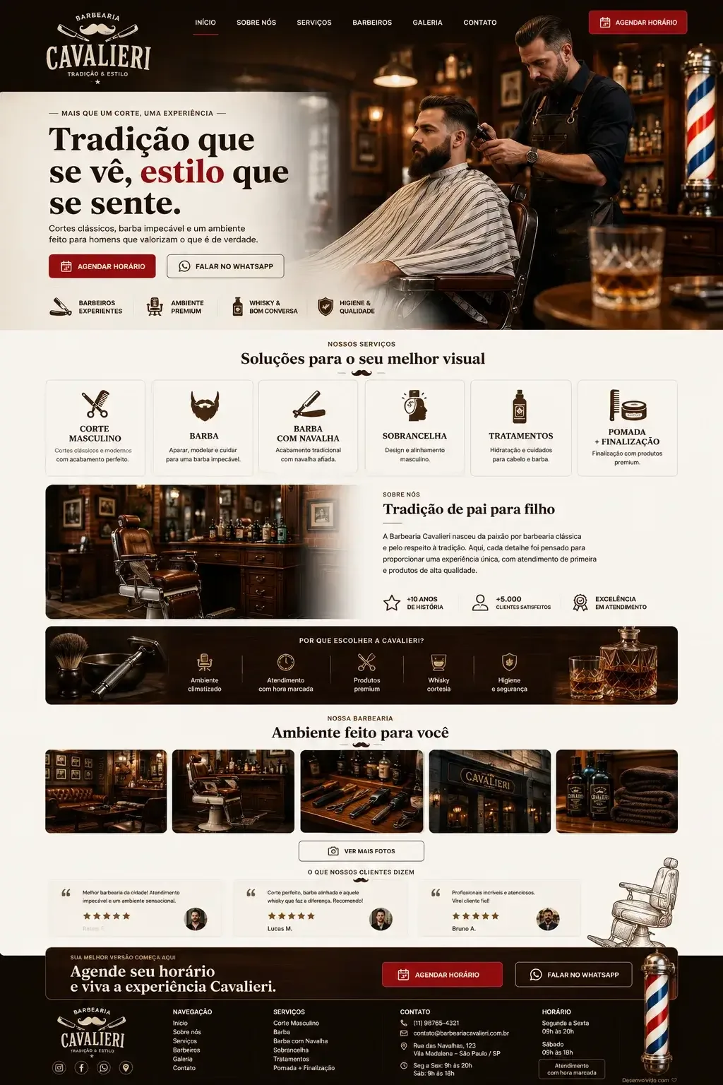 site para barbearia