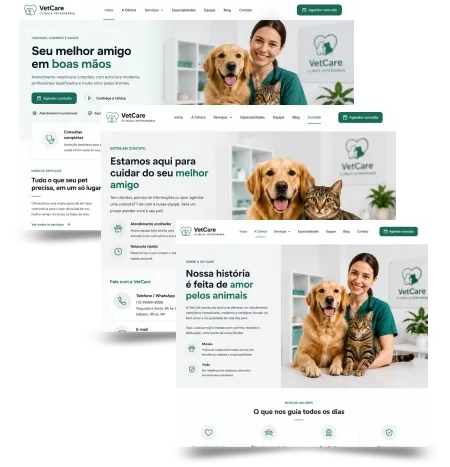 site para clinica veterinaria