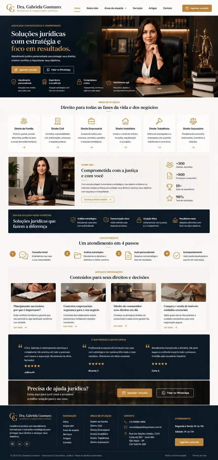 site profissional advocacia